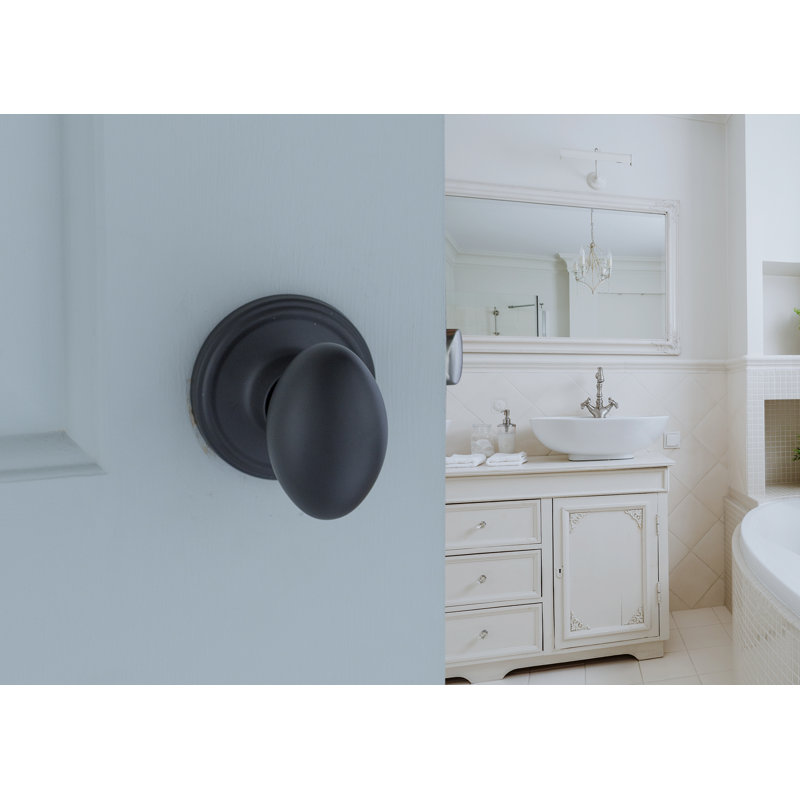 Bouton de porte d’intimité Egg, Noir