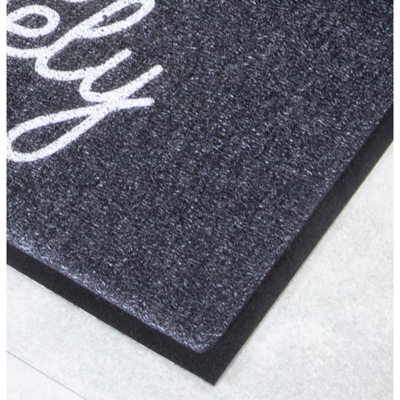 Corlyn Non-Slip Indoor Doormat, Black