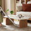 Table basse simple en bois massif Wabi-sabi