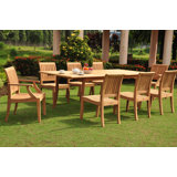 Outdoor 9 - Piece Teak Dining Set
