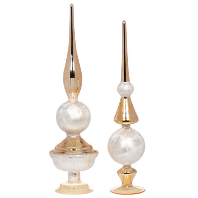 Christmas Finial, Set Of 2 - 16 To 18 Inches