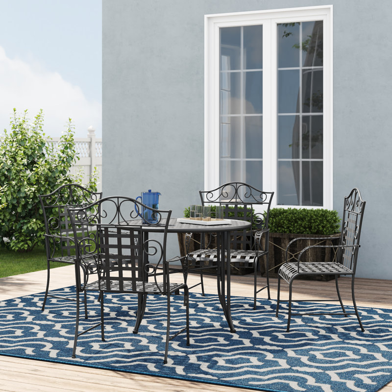 Ensemble repas 5 pièces Nocona, Brun mat