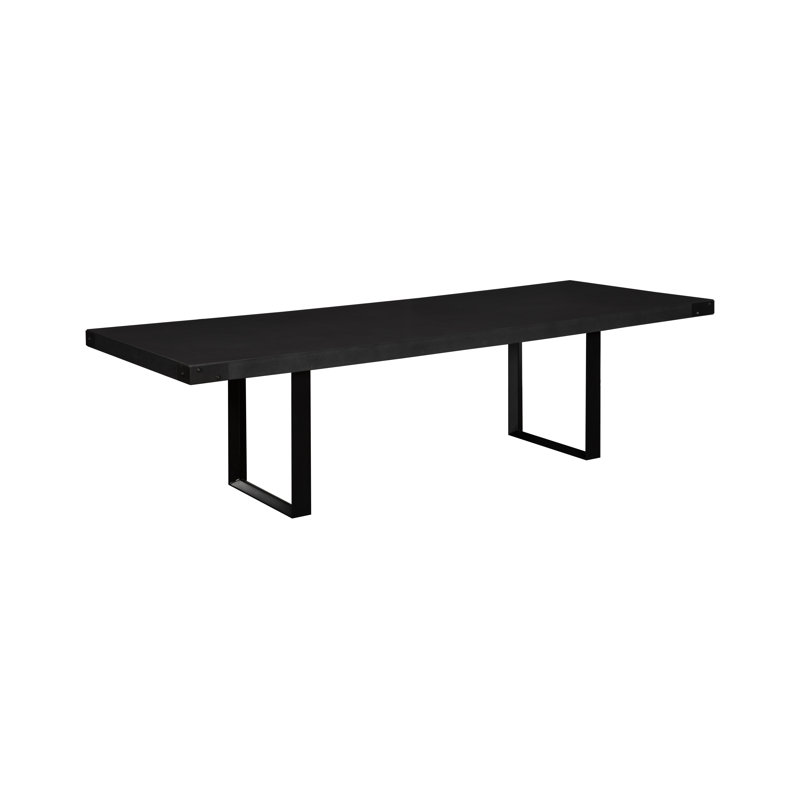 Industrial Concrete Dining Table, 40" W x 108" L