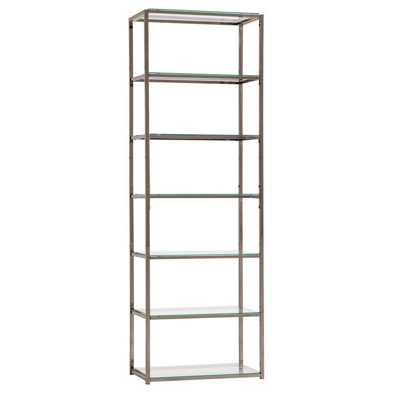 Black Nickel 6-Tier Bookcase