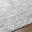 Tapis rectangulaire en polyester tissé à plat gris-1440914520