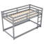 Lit superposé simple au dessus d'un lit double en bois-1163735721
