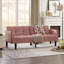 Velvet Futon Couch-1275044734