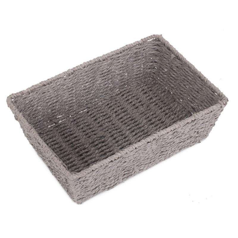 Breakwater Bay Wicker Decorative Basket, 10cm H x 34cm W x 21cm D
