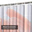 Rideau de douche transparent transparent, rideaux de douche pour la salle de bain avec 12 crochets-129997930