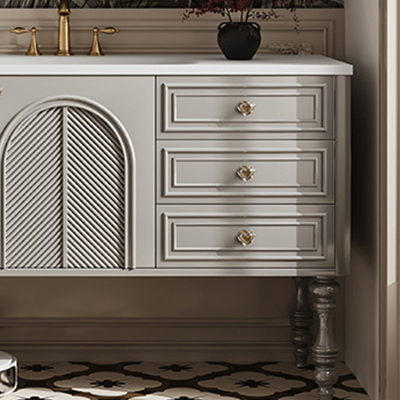 Bathroom cabinet French vintage style, Light Gray