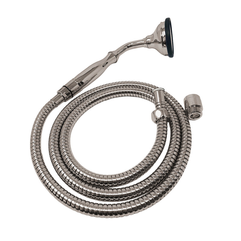 Strom Living All-Metal Handheld Shower with Hose and Vacuum Breaker, Polished Nickel