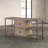 Kemper 2-Drawer TV Stand in Weathered Oak/Antique Silver