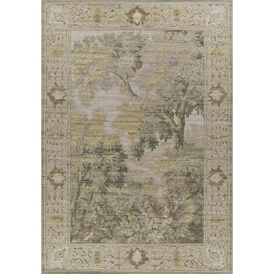 Dougall Floral Wool Blend Multi Area Rug 2'7" X 4'11"