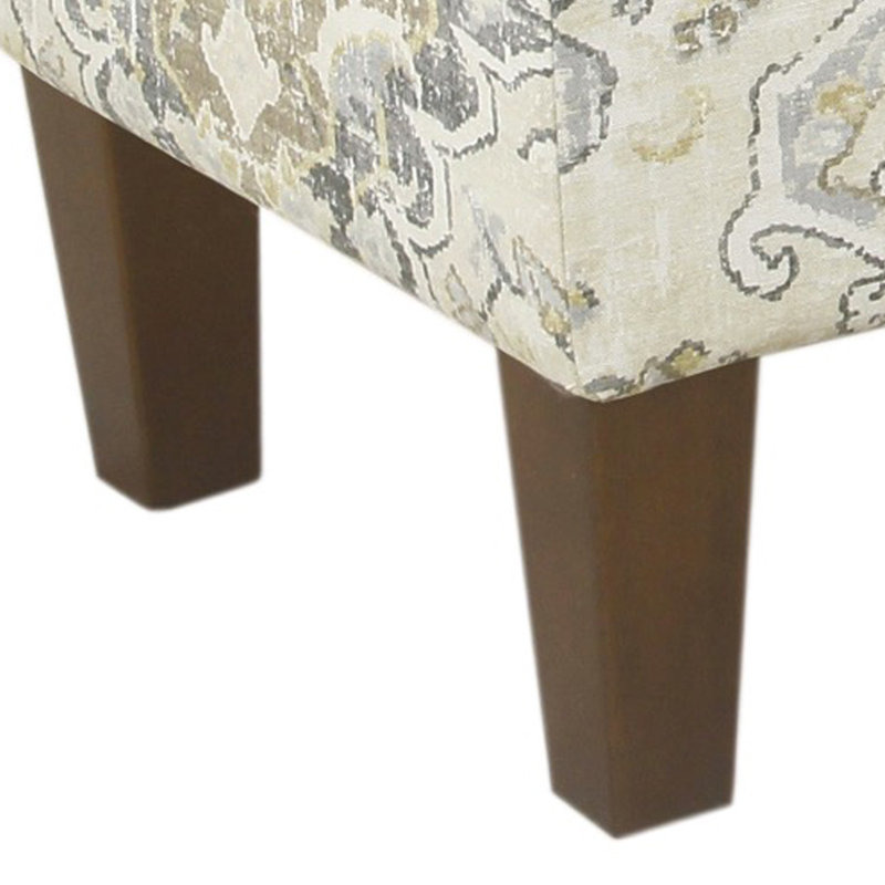 Banc de rangement rembourré Auerbach, Brun et blanc