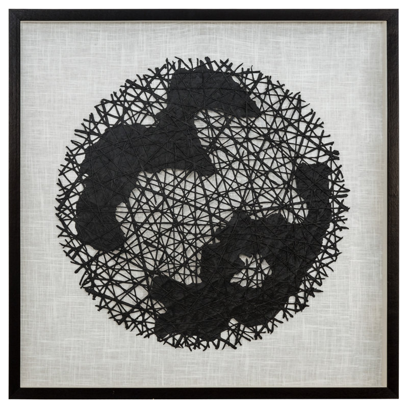 Strongest Ties 35" Black and White Mixed Media Shadowbox