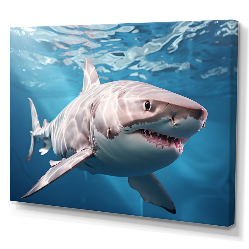 " Oceans Blue Ghost Shark Photography IV ", 30" H x 40" W x 1.5" D, Wrapped Canvas