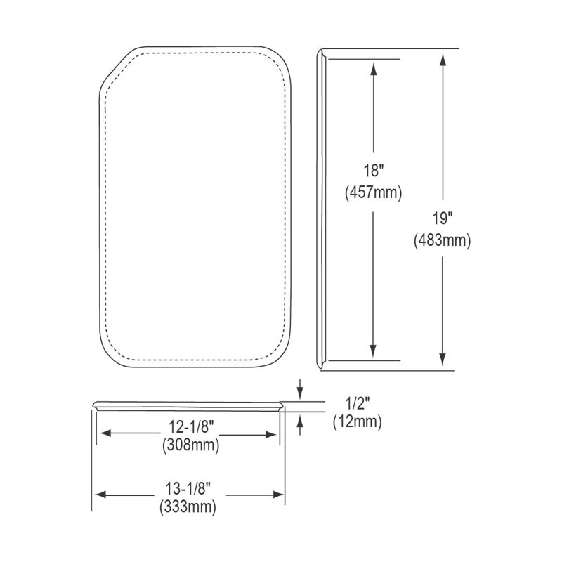 Planche à découper en plastique elkay, Gauche