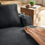 Chaise longue 49,2 po en fausse fourrure, canapé-lit simple, fauteuil de lecture d'appoint à siège profond avec porte-gobelet et poche latérale - aucun assemblage requis-2021569335