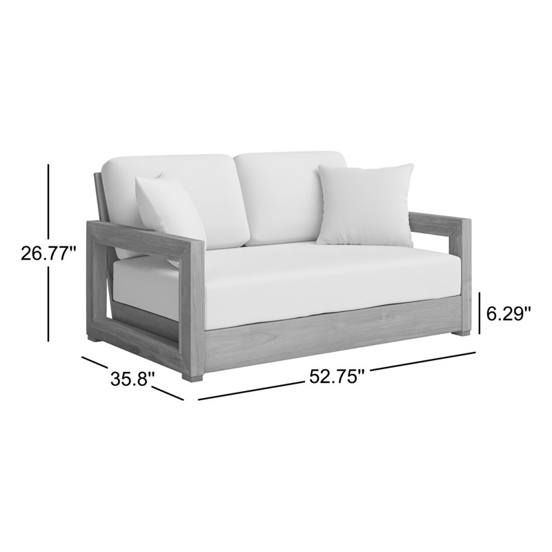 Causeuse large avec coussins 52,75 po Melrose, Beige