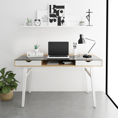 Compact Computer Desk With Multiple Storage