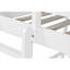 Lit superposé simple au-dessus d'un lit simple avec glissade, échelle, porte et barrières de sécurité, lit superposé pour enfants en bois de pin massif, finition blanche-120200120