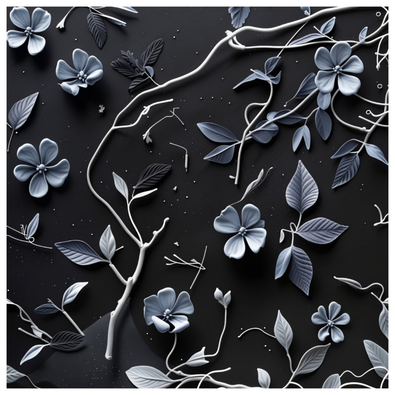 Floral Wall Tapestry - Nature Wall Decor, 68in H x80in W with 4 Grommets