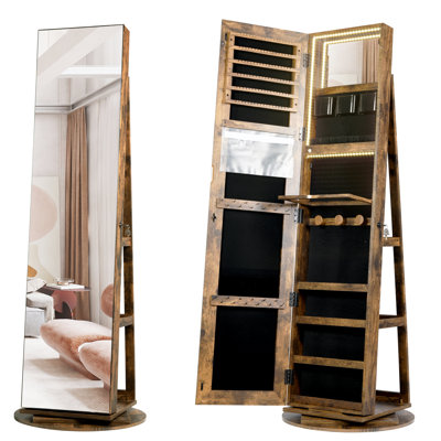 21.6'' Wide Freestanding MDF Jewelry Armoire