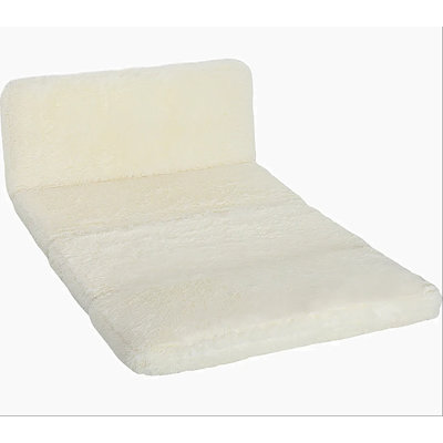 Bean Bag Floor Sofa Bed, Contemporary Plush Wide Folding Floor Mattress, Foam Filling Wall Couch Sleeper, Cream White by Latitude Run