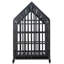 Cage pour chien robuste avec toit et fenêtre sur le toit