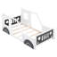 Lit plateforme simple en forme de voiture avec roues-1365939131