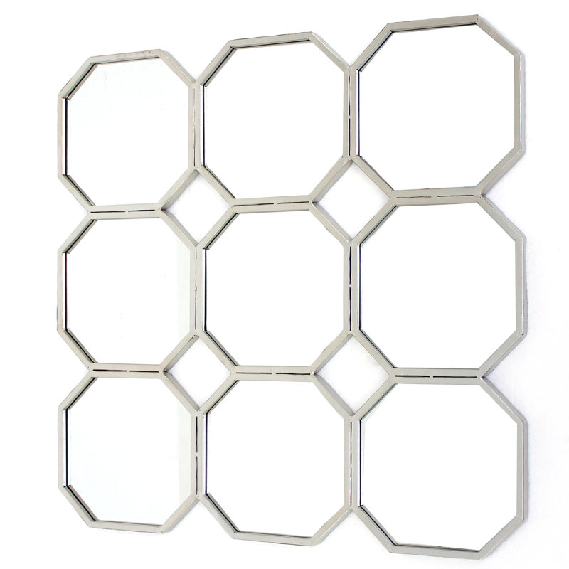 Miroir de miroir en métal glamour Holliman