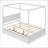 Wood Canopy Bed with two Drawers-2084855143