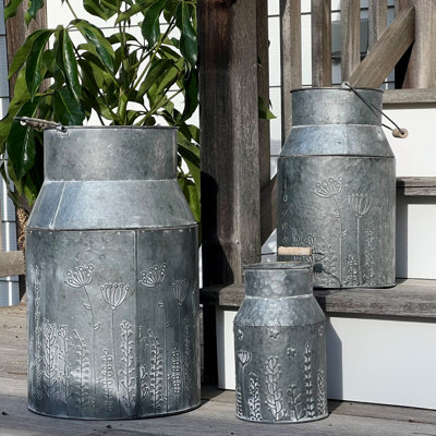 Vases Rustic Milk Can, ensemble de 3