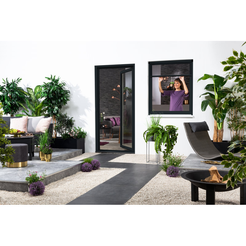Roller Shade, 160 cm L x 160 cm W, Anthracite