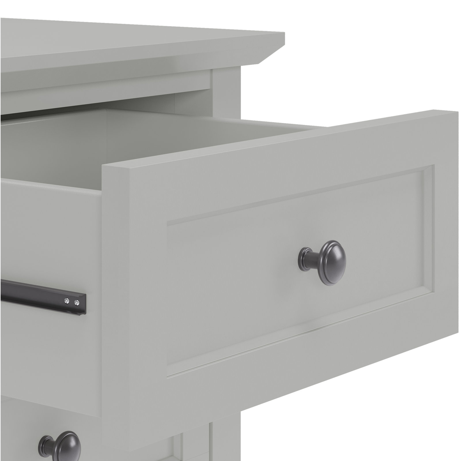 Renee Mahogany Nightstand, Gray