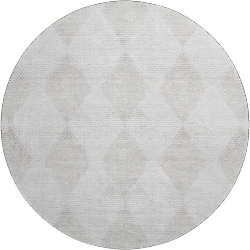 Tapis ivoire de qualité supérieure lavable à la machine Cerrito Amf539, Rond 8 pi