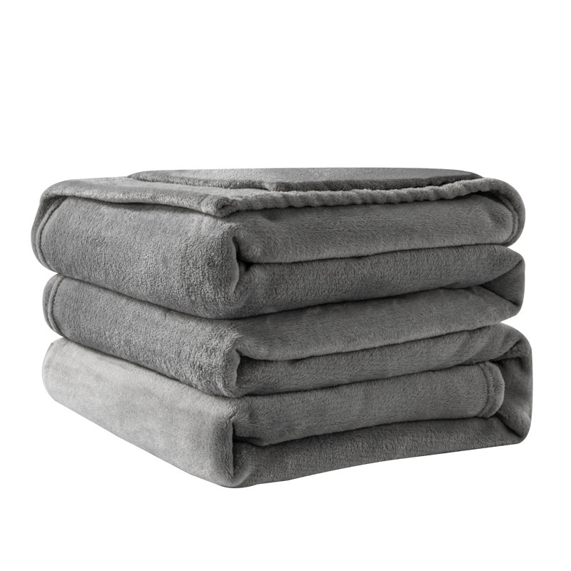 Machine Woven Throw Blanket, Single (3'), Grey