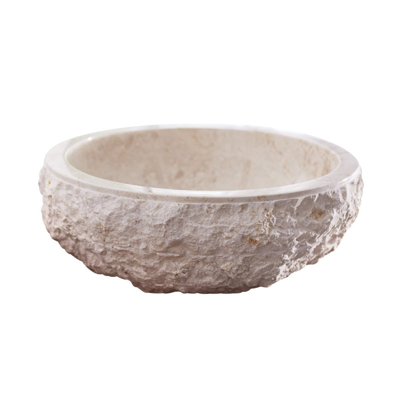 Scrula Gray Marble Bathroom Sink, Cream