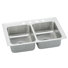 Lustertone Gourmet 43" x 22" Stainless Steel Double Sink Set