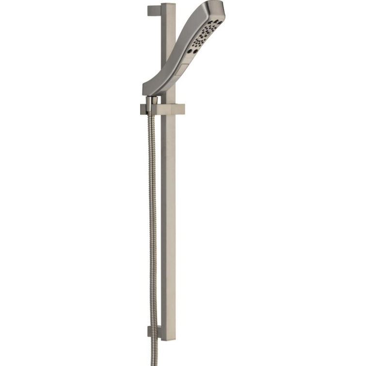 H2Okinetic Hand Shower with Slide Bar, 4-Spray Handheld Shower Head, Slide Bar Hand Shower