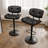 George Oliver Modern Bar Stools Set Of 2, Adjustable Swivel Counter Stools With Back, Wide And Deep Seat, Ergonomic Pu Leather And Solid Wood Barstools With Rectangular Footrest For Kitchen Island-1191345773