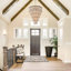 Grand lustre de style bohémien perlé en bois de 32 po Bohemia pour salon spacieux, vestibule, vestibule haut