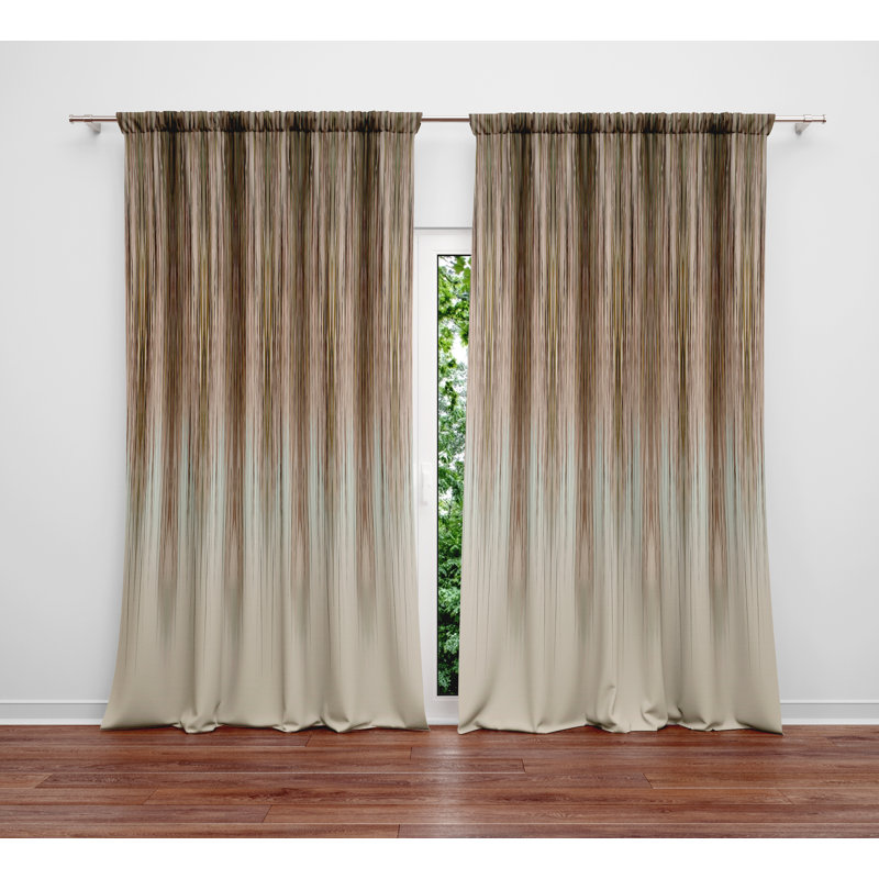 Semi Sheer Curtain Panel Pair, 40" W x 82" L