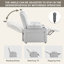 Fauteuil inclinable chauffant de 31,7 po de largeur, moderne, classique et classique avec fauteuil inclinable et chauffant avec plateau et porte-gobelets doubles-1230172413