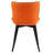 Pu Leather Upholstered Dining Chairs Modern Wingback Side Chairs With Metal Legs-1195136599