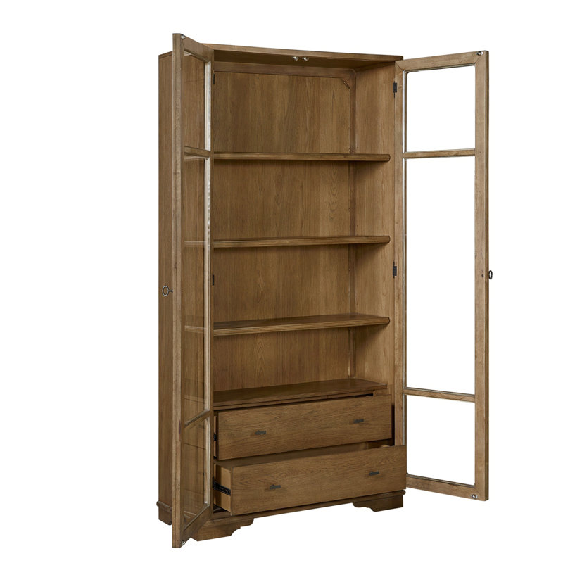 Tall Display Cabinet, Almond