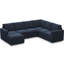 Canapé de coin convertible en forme de L en chenille 8 pièces Seybert-1829608680