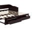 Lit de jour simple en bois avec couchette et tiroirs de rangement-1391266034