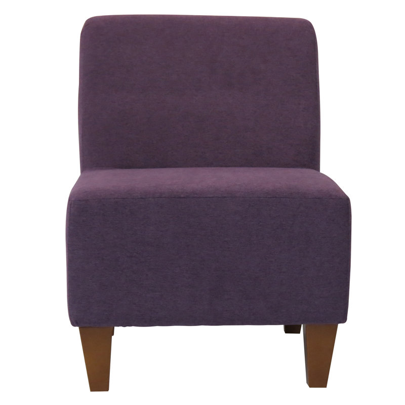 Wadhurst Upholstered Slipper Chair, Toulan Eggplant Twill, Brown