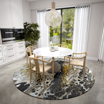 Chenille Abstract Indoor/Outdoor Rug